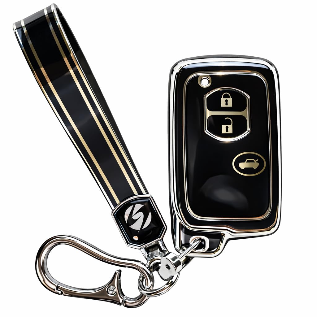 Чехол для ключей DSIC Mark X Crown 200 Series 86 ZN6 Rankle 200, Чехол для смарт-ключей, Чехол для ключей, 3 кнопки, Для одежды, Мужской, Женский, Черный x Platinum