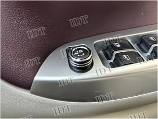 Регулируемое алюминиевое кольцо-накладка на зеркало двери IDT DAIHATSU CAST LA250S LA260S, чёрный, внутренние кастом-детали с мини-отсеком для мусора