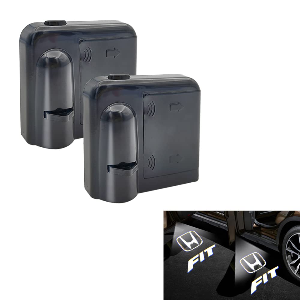 Akarin 2шт Универсальный автомобильный светильник с логотипом Honda Wireless Car LED Welcome Light Дверной светильник вежливости Vellfire для Honda Fit Fit